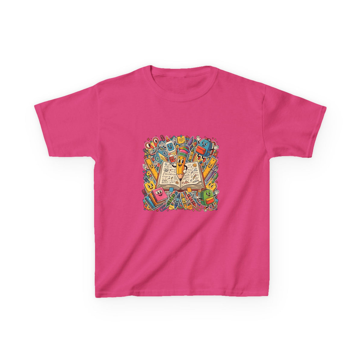 Kids Back to School Tee - Math Equations & School Supplies | 2026