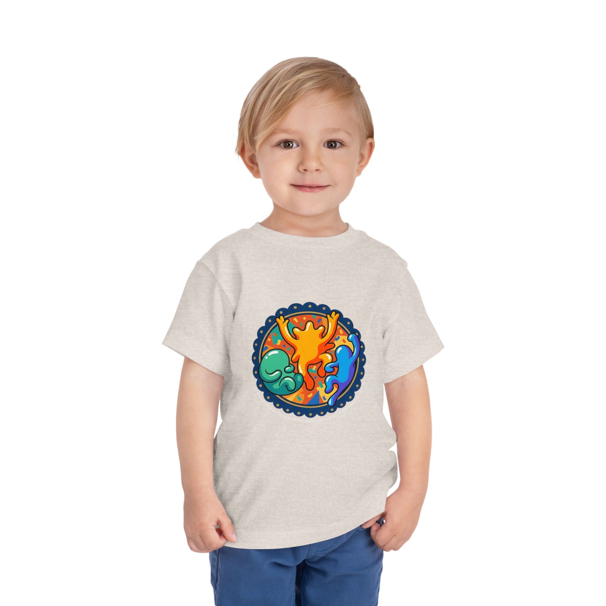 Toddler Tee - Vibrant Playful Celebration Dancing Confetti Shirt