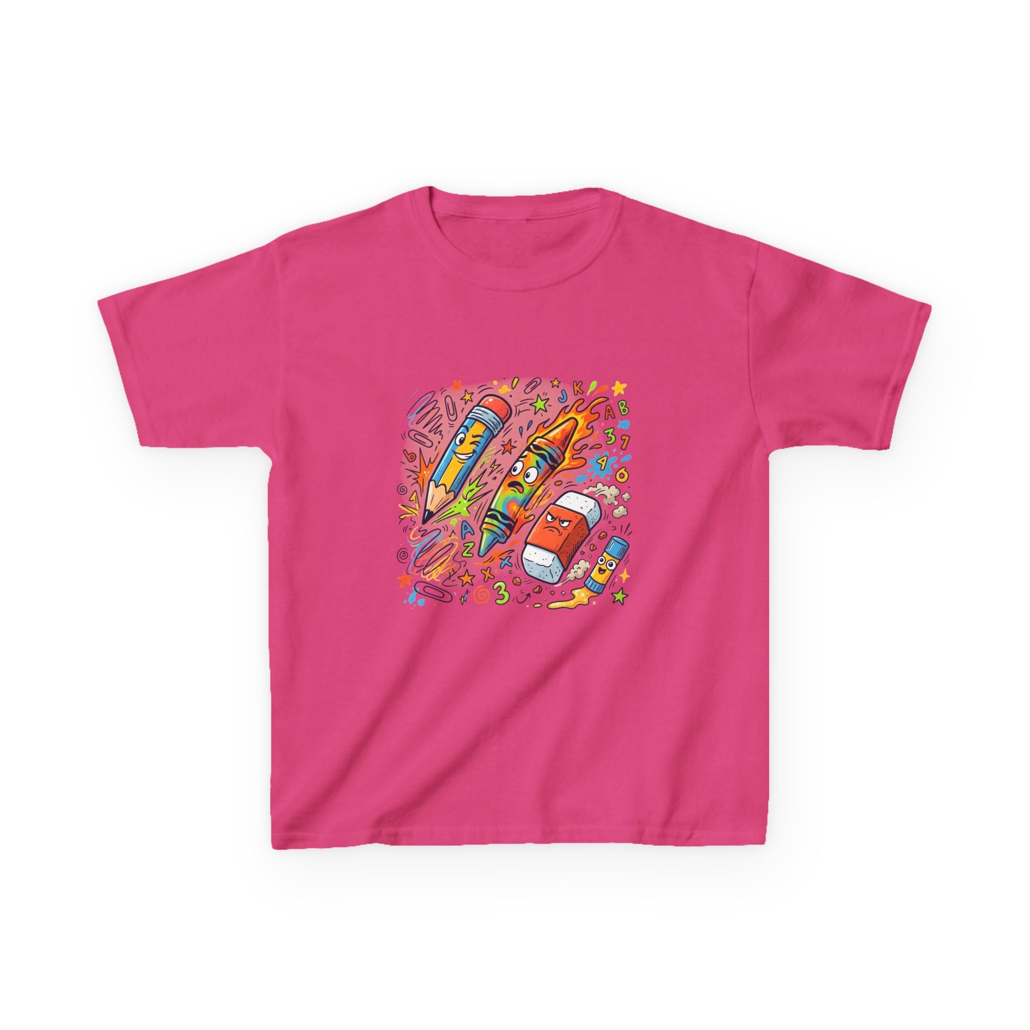 Kids Tee - Vibrant Doodle School Supplies | Back to School