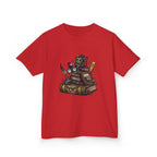 Kids Dark Academia Tee - Macabre School Supplies Skull