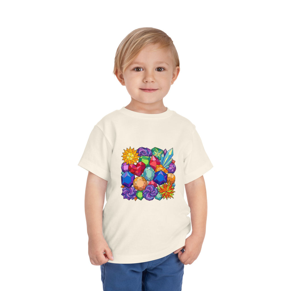 Toddler Tee - Vibrant Geometric Crystal & Gemstone Shirt
