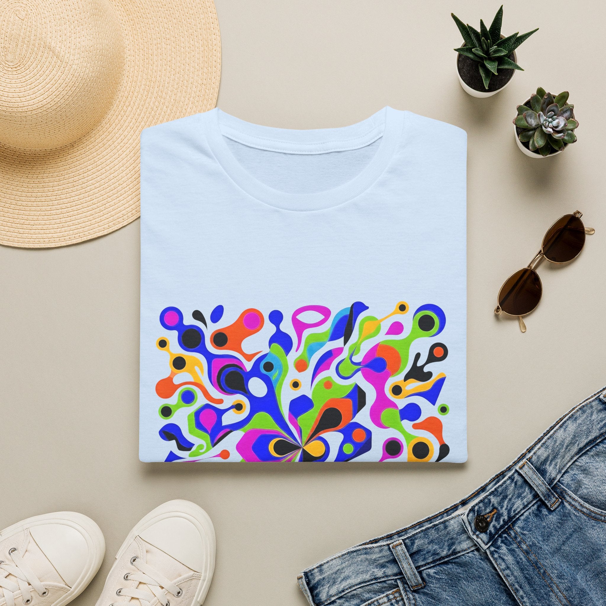 Unisex T-Shirt - Vibrant Organic Abstract | Psychedelic Flow