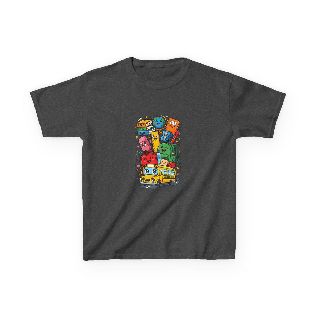 Kids Back to School T-Shirt - Cute School Bus, ABC | First Day