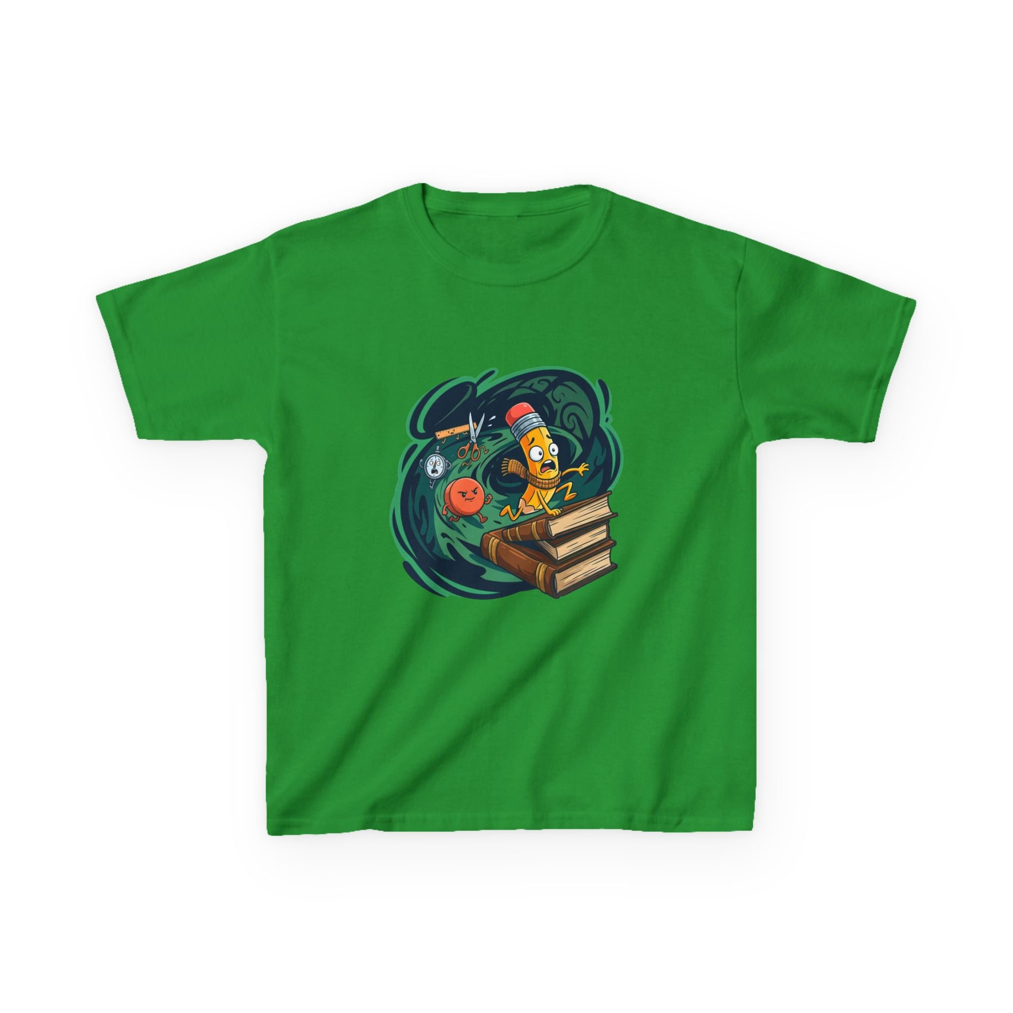 Kids School Supplies Tee - Whimsical Cartoon Design | Back to School