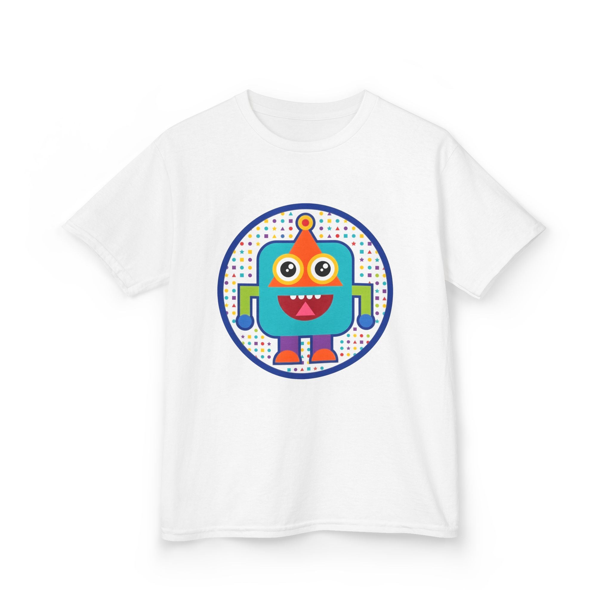 Kids Robot T-Shirt - Cute Geometric Design | Festive Party Tee