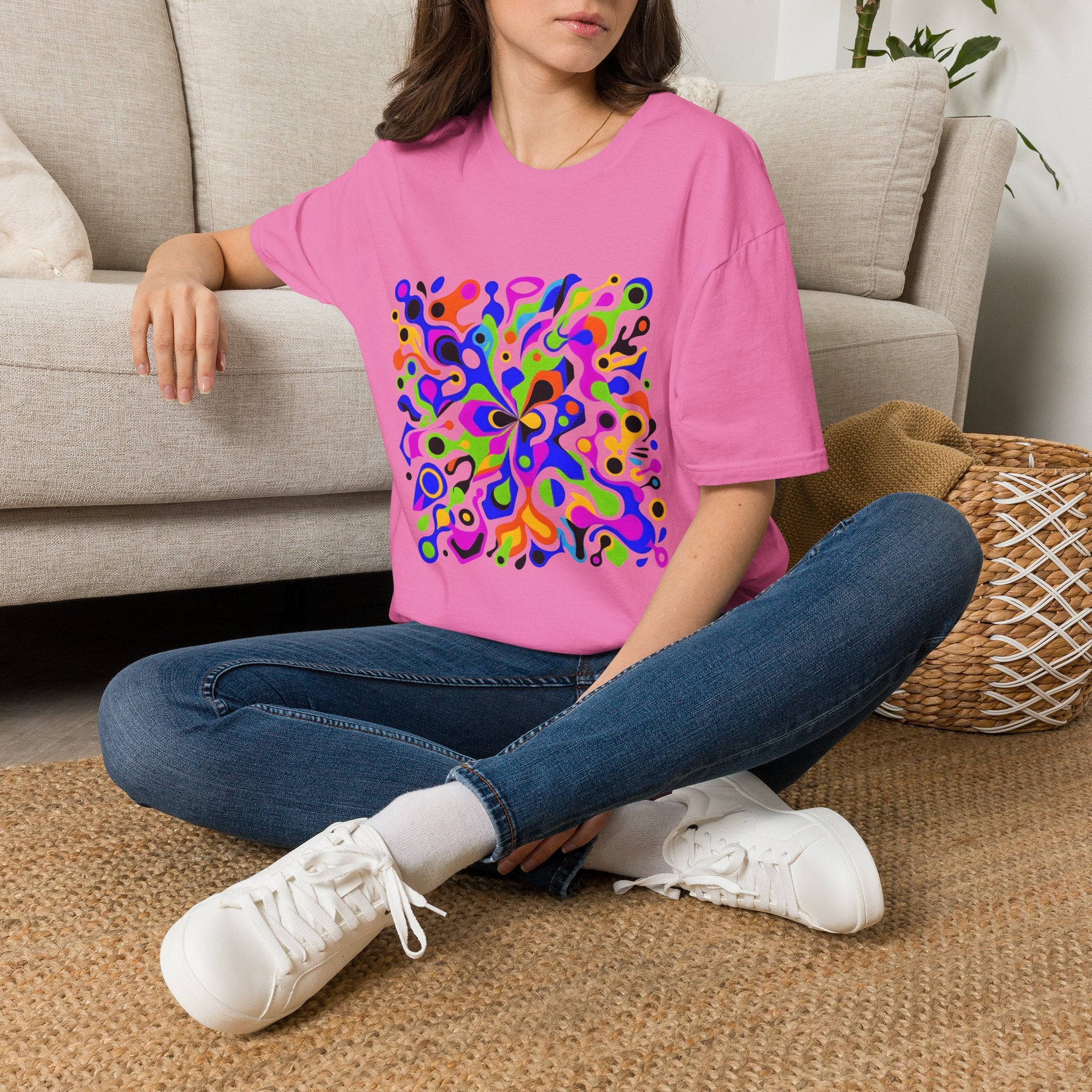 Unisex T-Shirt - Vibrant Organic Abstract | Psychedelic Flow