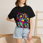 Garment-Dyed T-shirt - Joyful Abstract Creatures | Whimsical Graphic