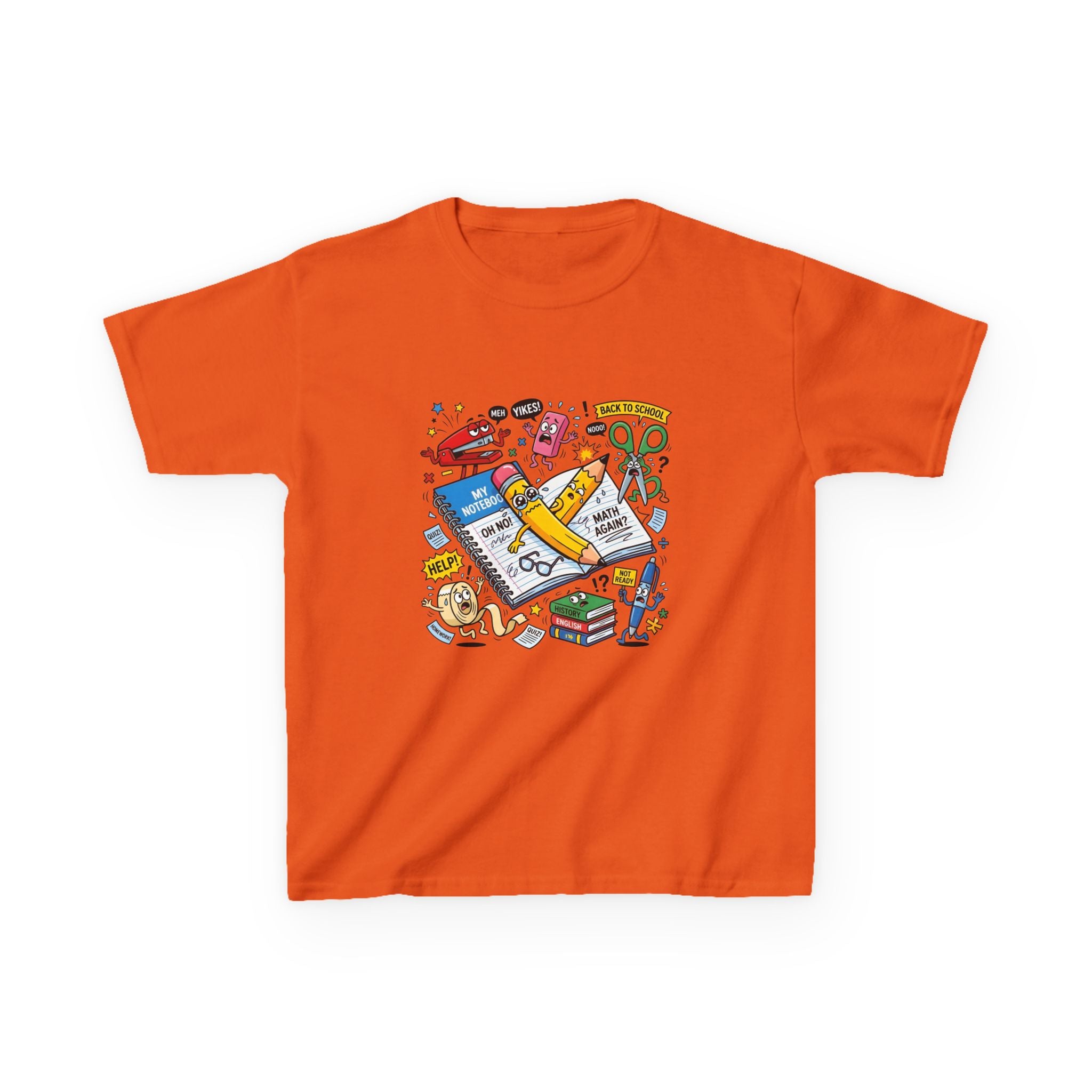 Kids Tee - Back to School Anxiety MEH YIKES! Funny Student