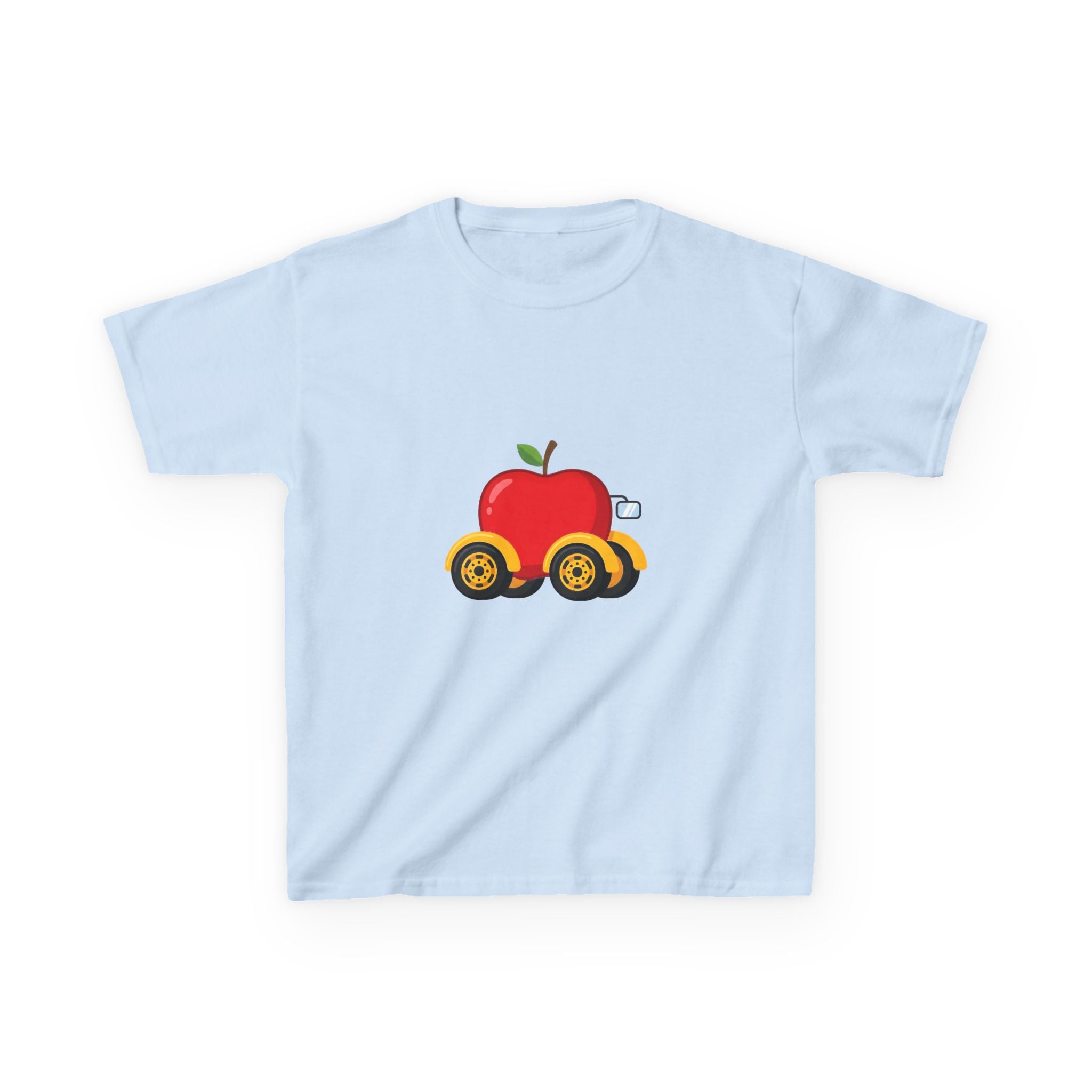 Kids T-Shirt - Apple On Wheels Graphic | Whimsical Fruit Car