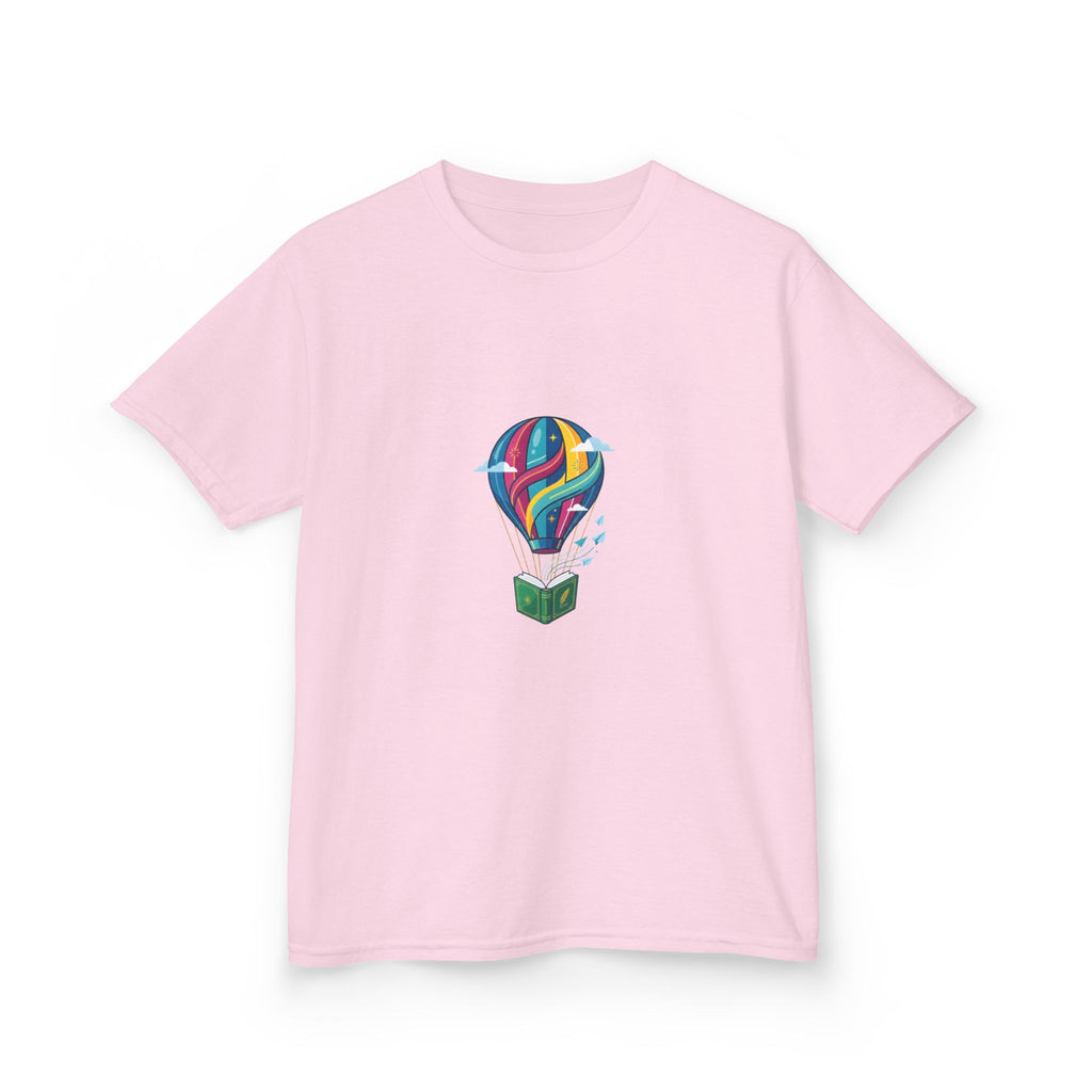 Kids T-Shirt - Bookworm Hot Air Balloon Reading Adventure Tee