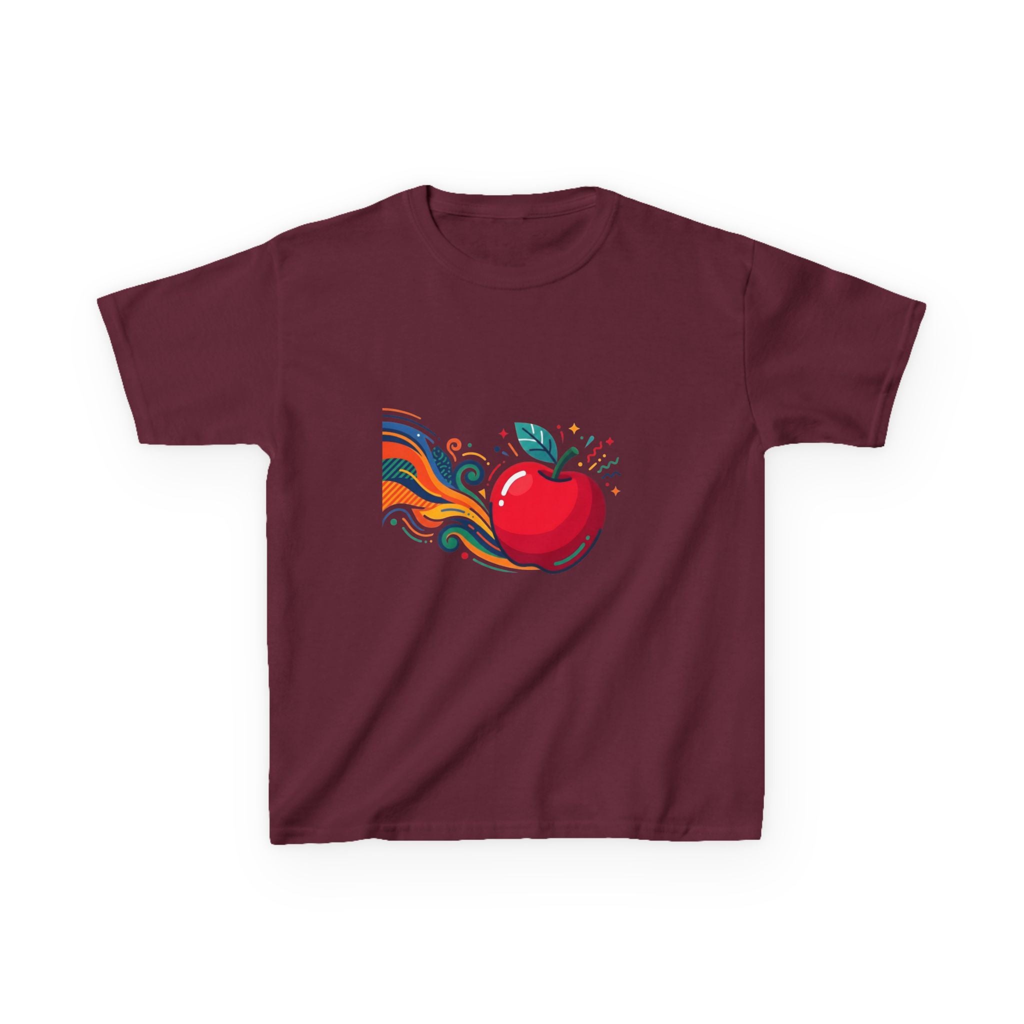 Kids Abstract Fruit Tee - Vibrant Apple Art | Creative Design