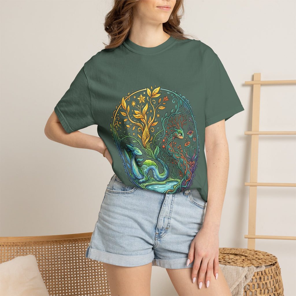 Elemental Dragon Tree T-Shirt - Mystical Nature Art | Comfort Colors