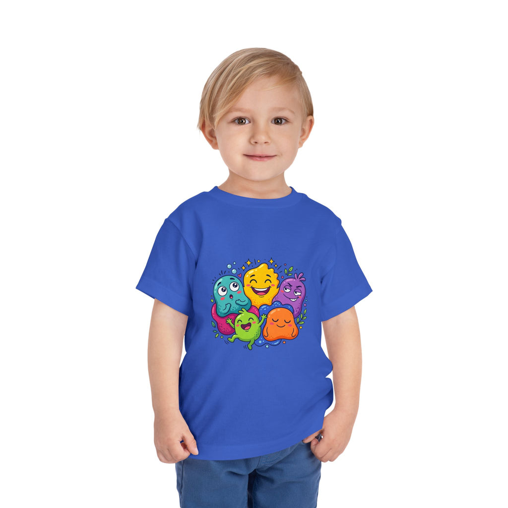 Toddler Monster Tee - Cute Happy Colorful Cartoon Kids Shirt