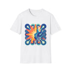 Abstract T-Shirt - Psychedelic Starburst Graphic Tee | Dynamic Blue