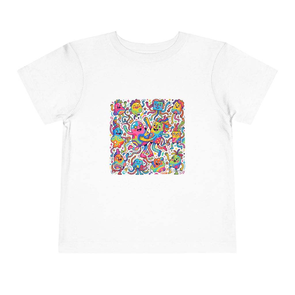 Toddler T-Shirt - Vibrant Whimsical Creatures | Doodle Art