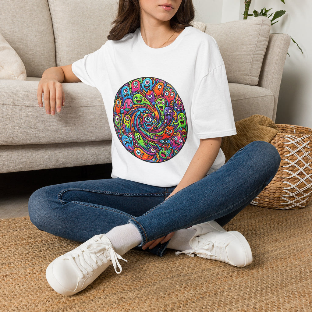 T-Shirt - Psychedelic Monster Swirl | Vibrant Alien Party