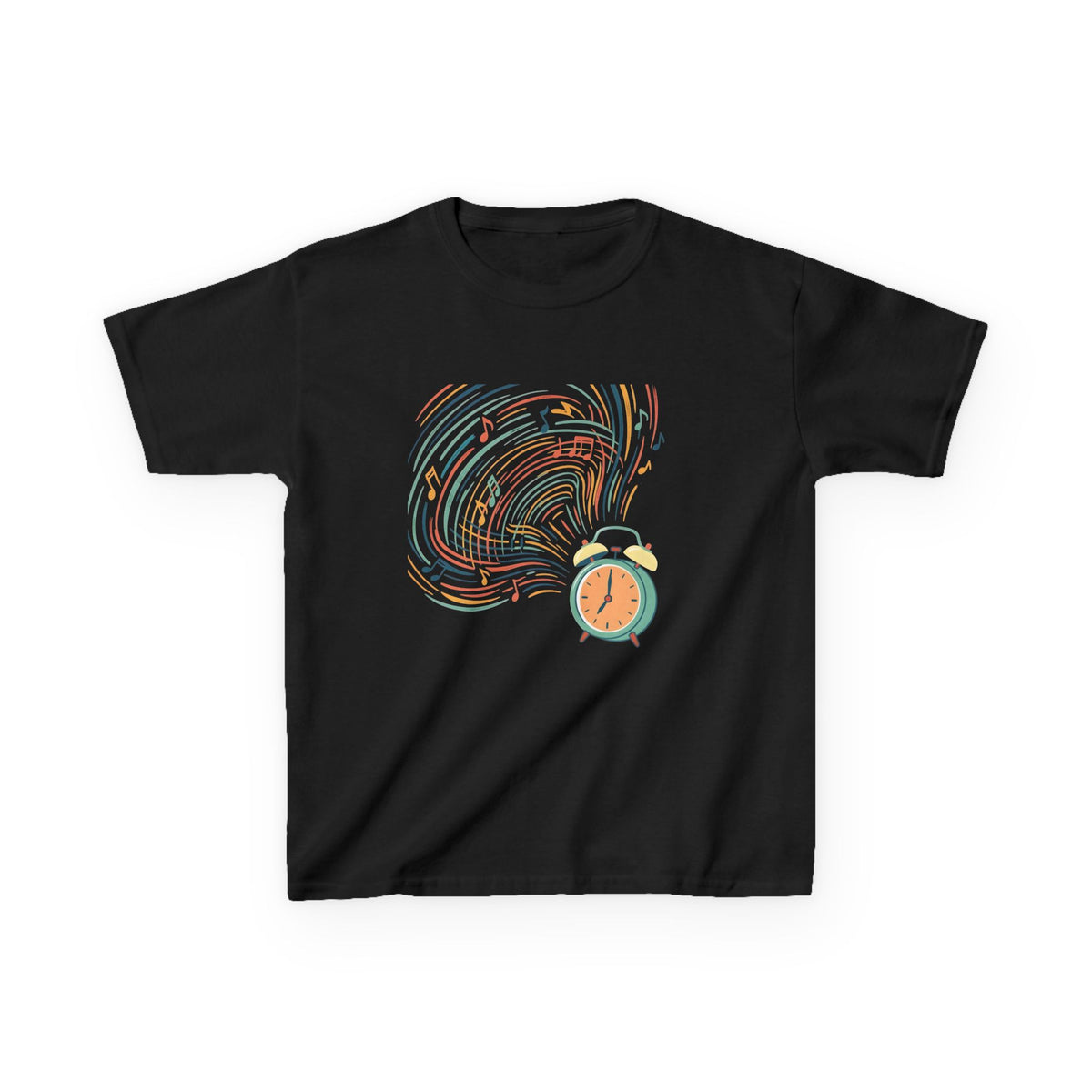 Kids Tee - Retro Music Alarm Clock | Abstract Playful Design