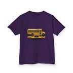 Kids School Bus T-Shirt - Cute Cartoon Reflection | Back to School