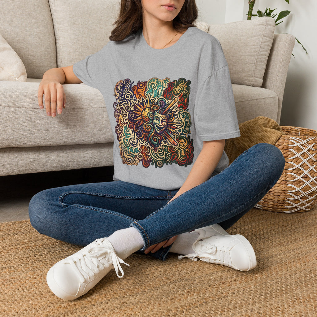 Unisex T-Shirt - Retro Psychedelic Theater Comedy Mask | Abstract Art