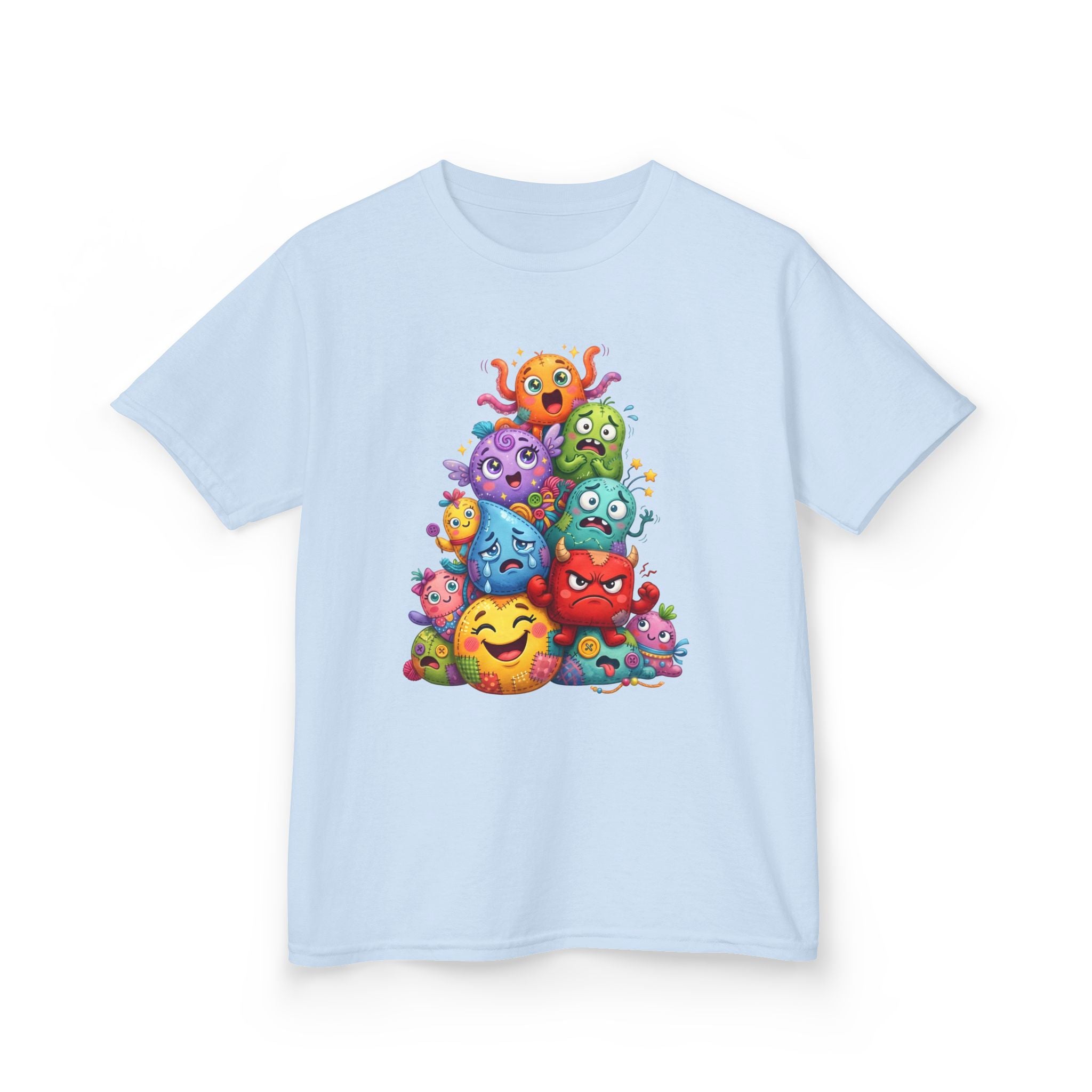 Kids T-Shirt - Cute Monster Pile | Whimsical Cartoon Design