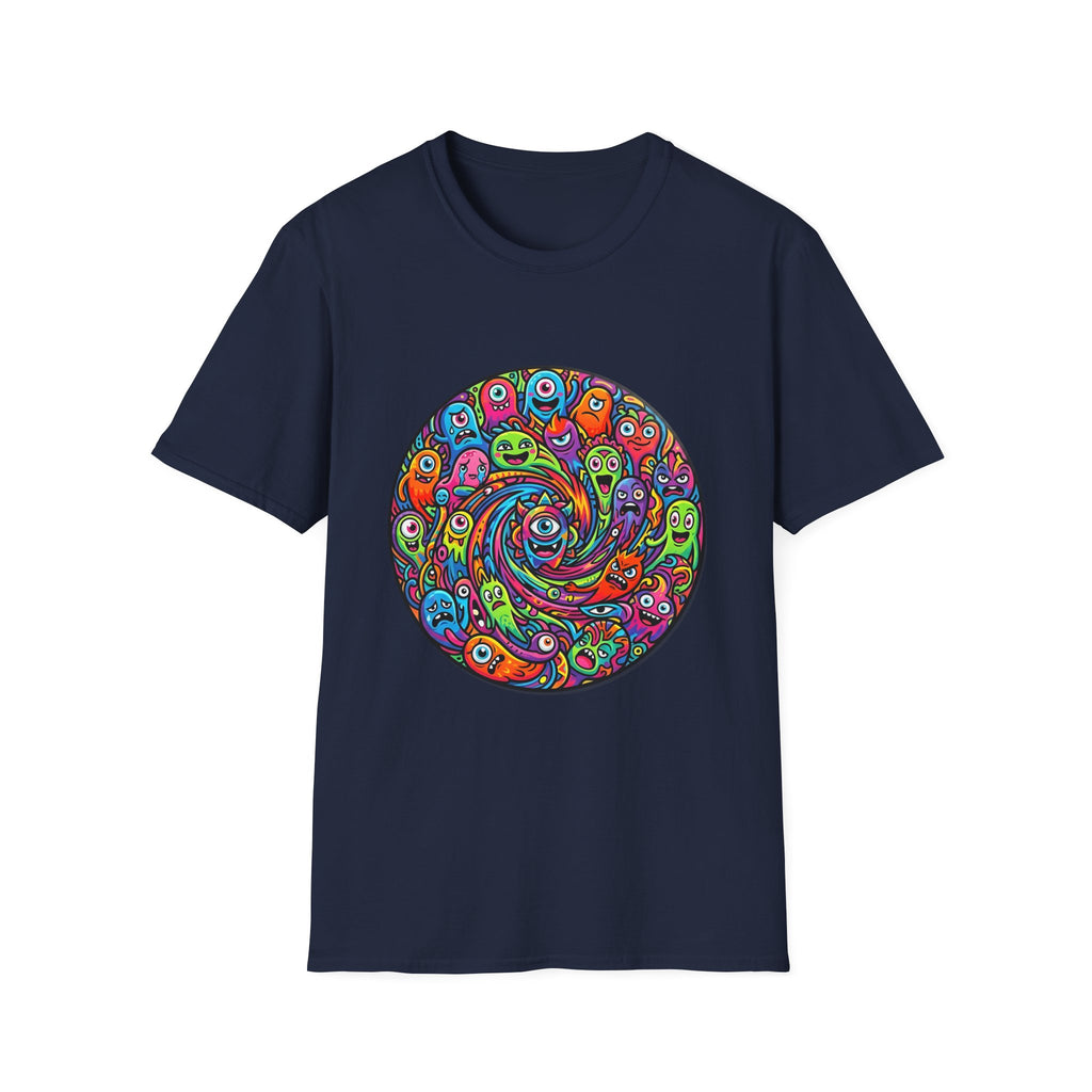 T-Shirt - Psychedelic Monster Swirl | Vibrant Alien Party