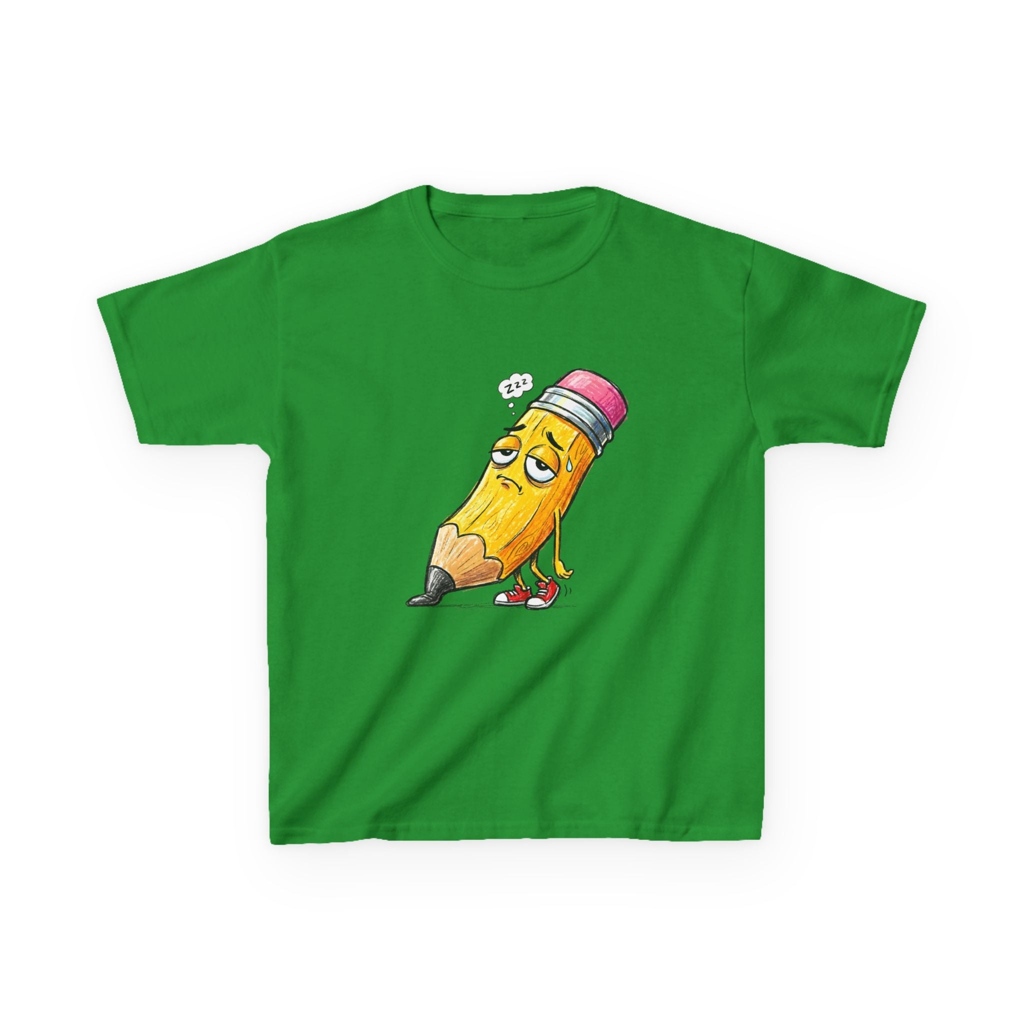 Kids T-Shirt - Tired Pencil Zzz Cartoon | Funny Back to School