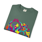 Garment-Dyed T-shirt - Joyful Abstract Creatures | Whimsical Graphic