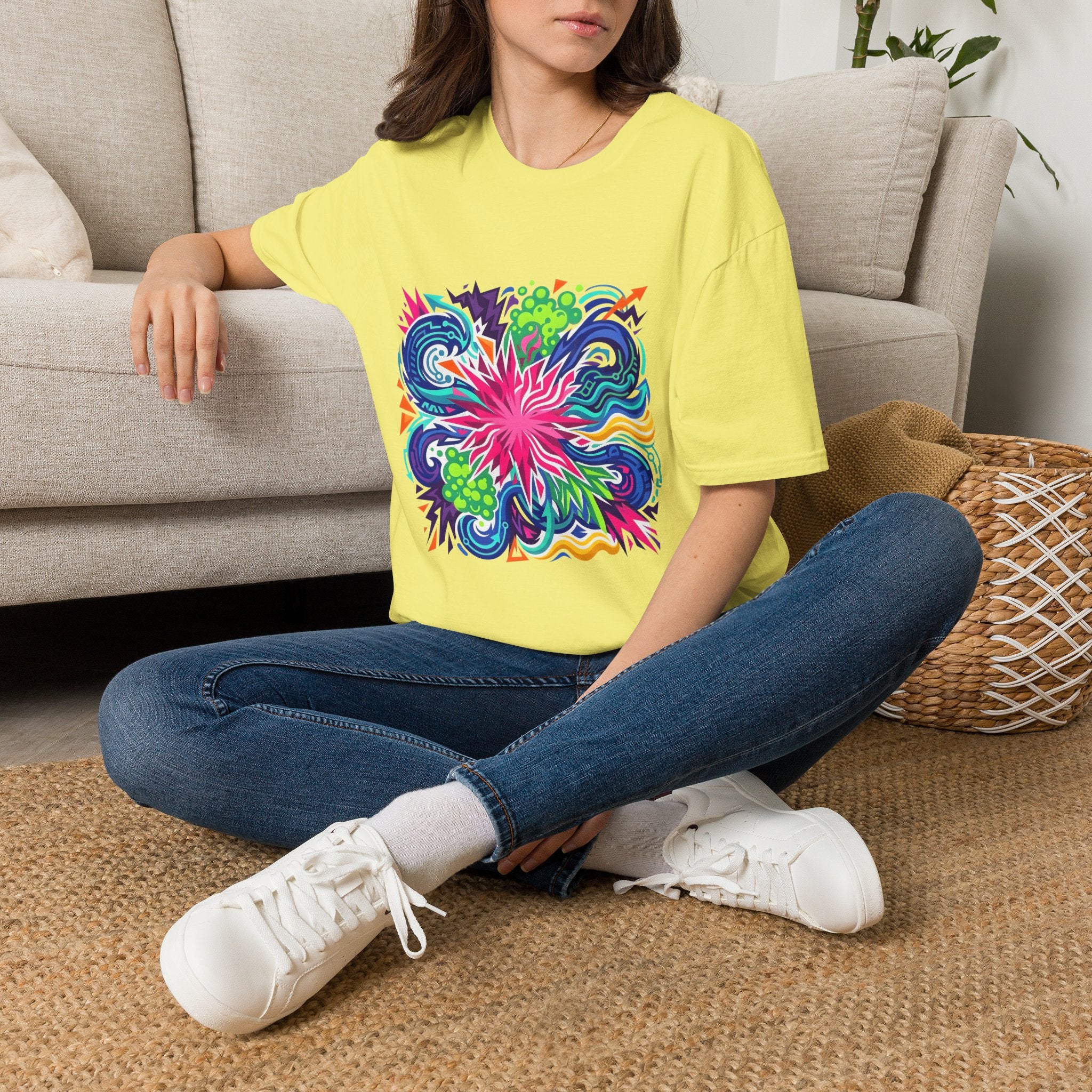 Abstract T-Shirt - Vibrant Graffiti Explosion | Unisex