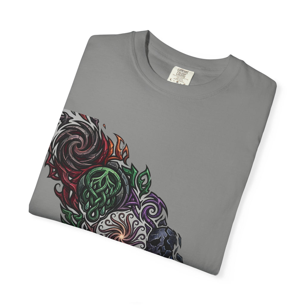 Unisex T-shirt - Dark Fantasy Celtic Skull Ankh | Garment-Dyed