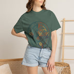 Unisex Garment-Dyed T-Shirt - Minimalist Geometric Nature Art