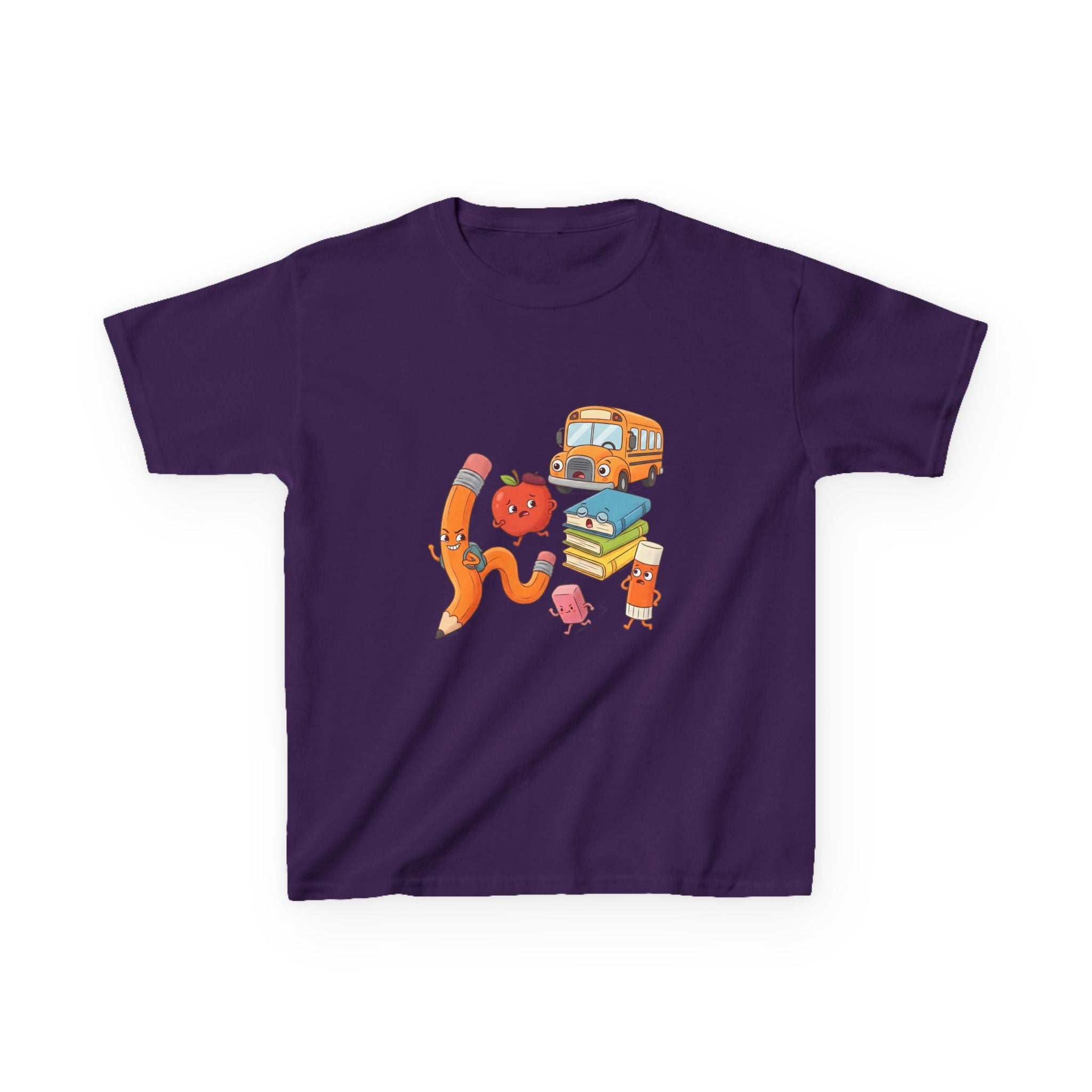 Kids T-Shirt - Cute Cartoon School Supplies | First Day of School
