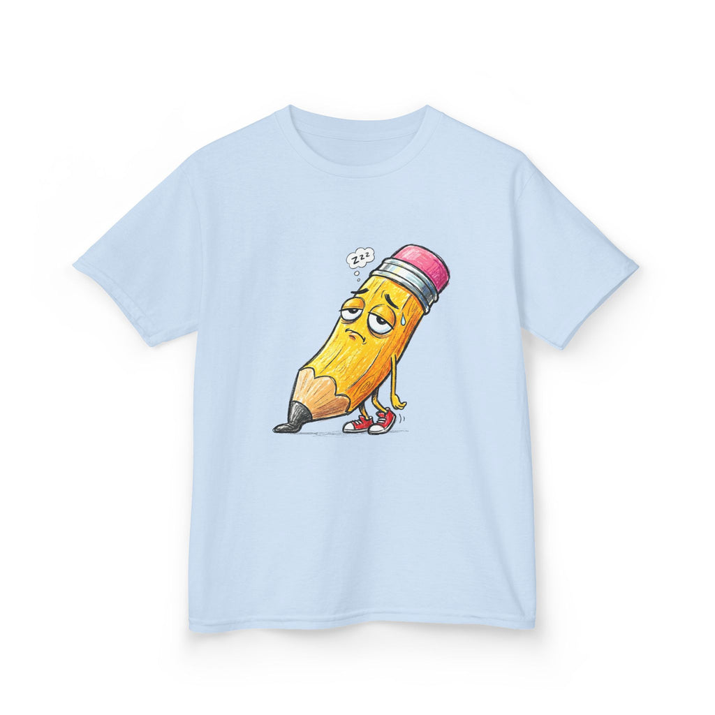Kids T-Shirt - Tired Pencil Zzz Cartoon | Funny Back to School
