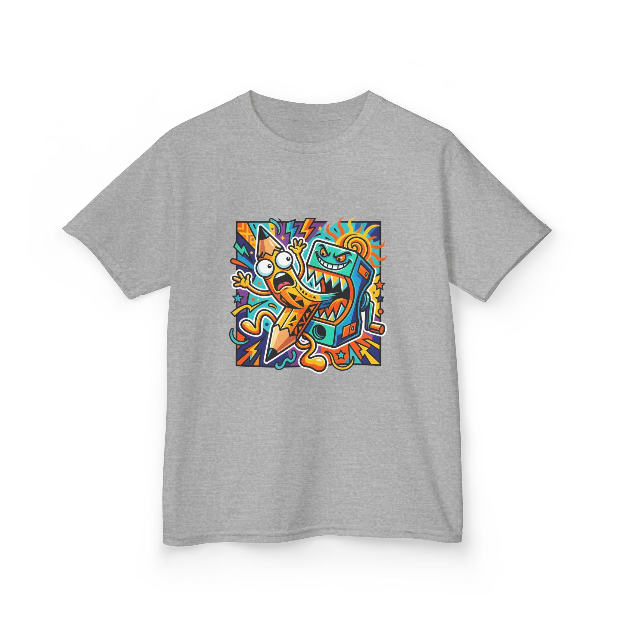 Kids Tee - Dynamic School Supplies Cartoon | Back to School Fun