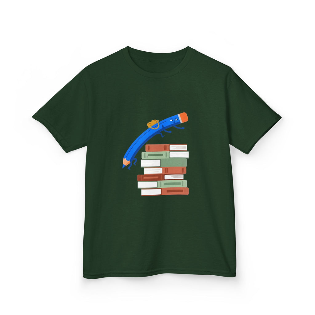 Kids Tee - Back to School Education | Books & Pencil
