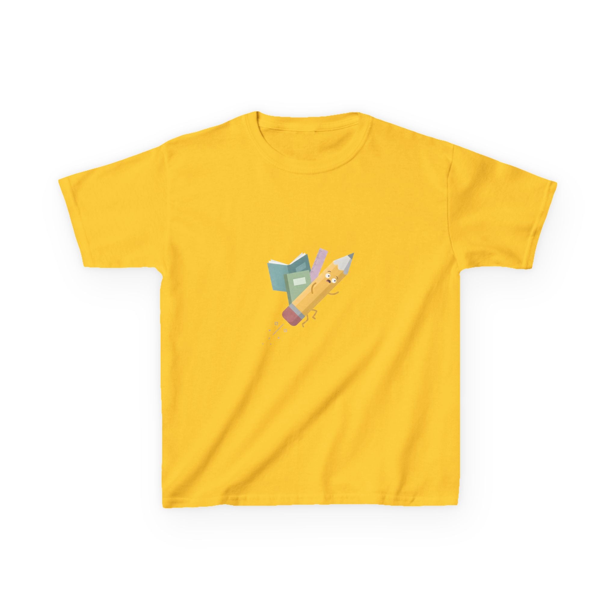 Kids Tee - Playful School Supplies Cartoon | Back to School Fun