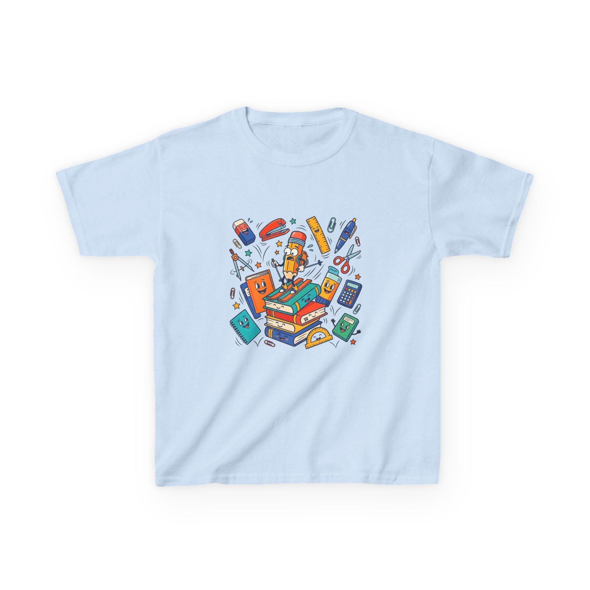 Kids T-Shirt - Cute Doodle School Supplies | First Day 2026