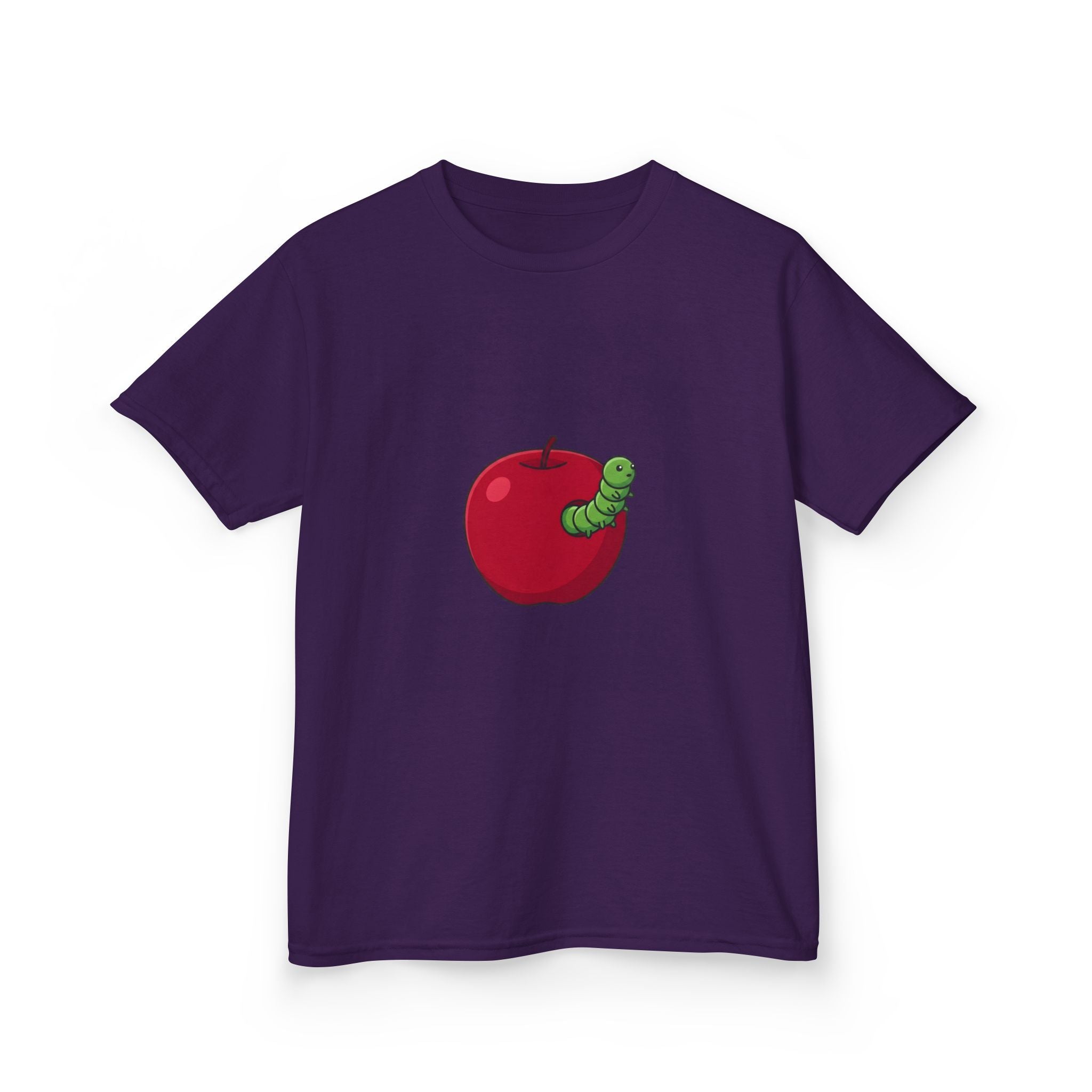 Kids T-Shirt - Cute Hungry Bookworm Caterpillar Apple Tee