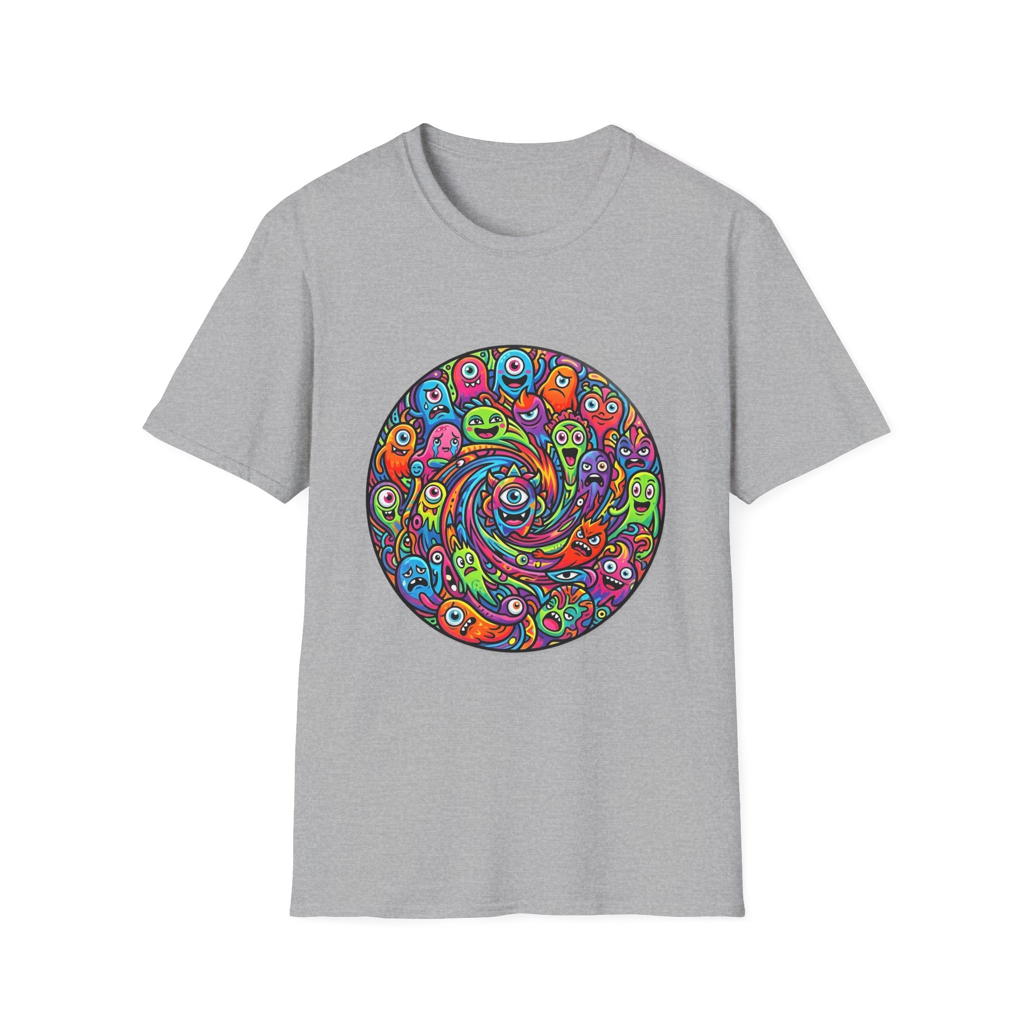 T-Shirt - Psychedelic Monster Swirl | Vibrant Alien Party