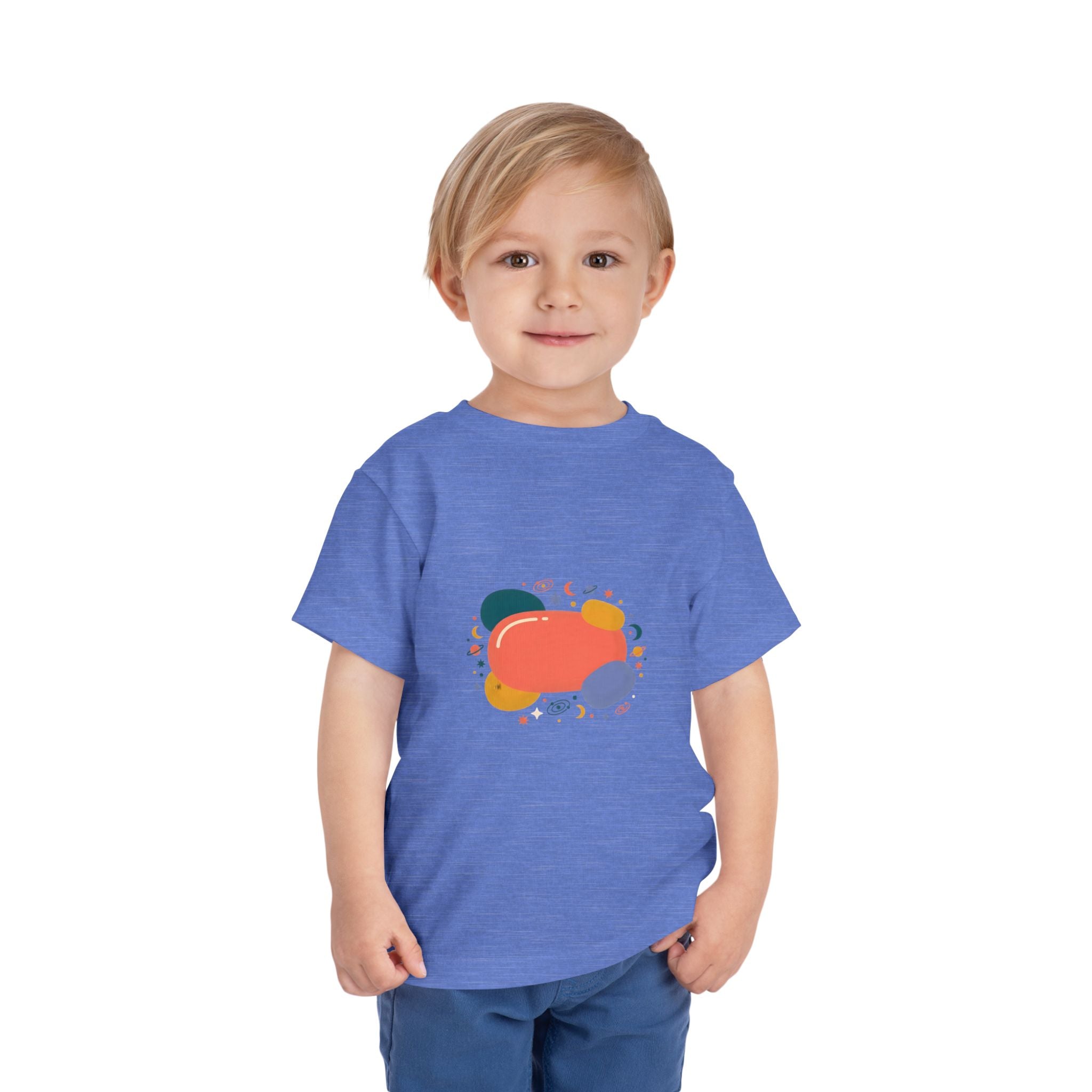 Toddler Short Sleeve Tee - Whimsical Space Design | Kids Cosmic