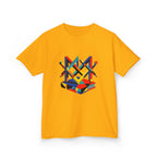 Kids Tee - Bauhaus Geometric Design Tools Graphic | Primary Colors