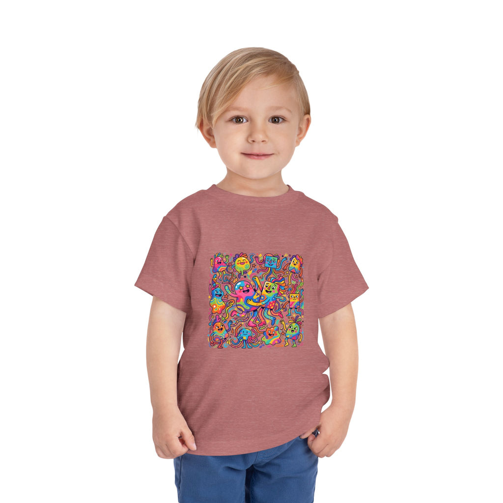 Toddler T-Shirt - Vibrant Whimsical Creatures | Doodle Art