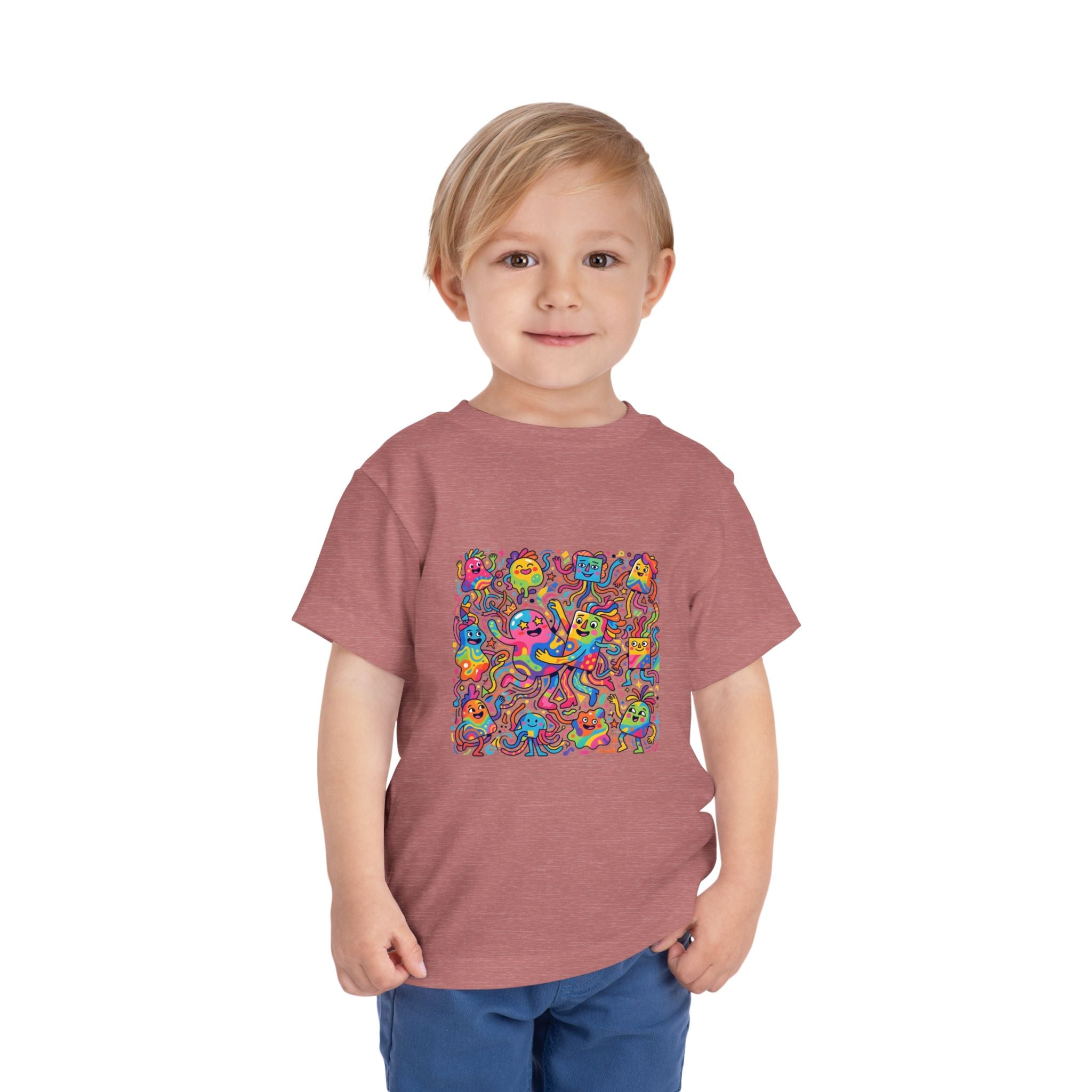 Toddler T-Shirt - Vibrant Whimsical Creatures | Doodle Art