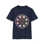 Unisex Steampunk T-Shirt - Ornate Mystical Mandala & Gears