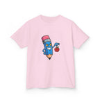 Kids Tee - Mischievous School Supplies Cartoon | Funny Education