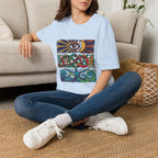 Unisex T-Shirt - Cosmic Folk Art Eye & Snake | Spiritual Nature