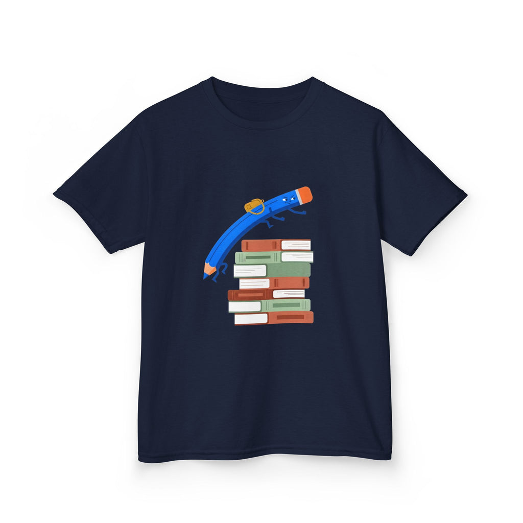 Kids Tee - Back to School Education | Books & Pencil