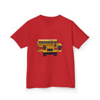 Kids School Bus T-Shirt - Cute Cartoon Reflection | Back to School