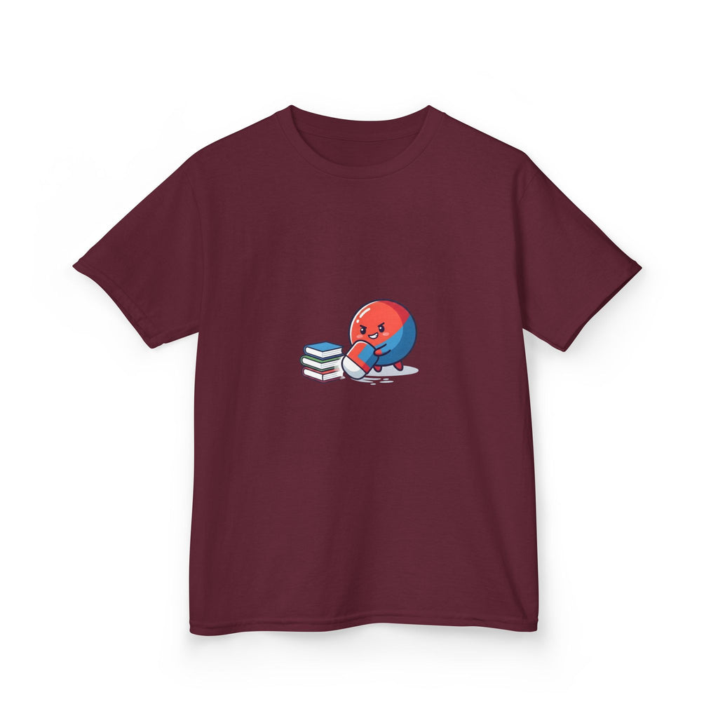 Kids Heavy Cotton Tee - Cute School Learning Cartoon Shirt