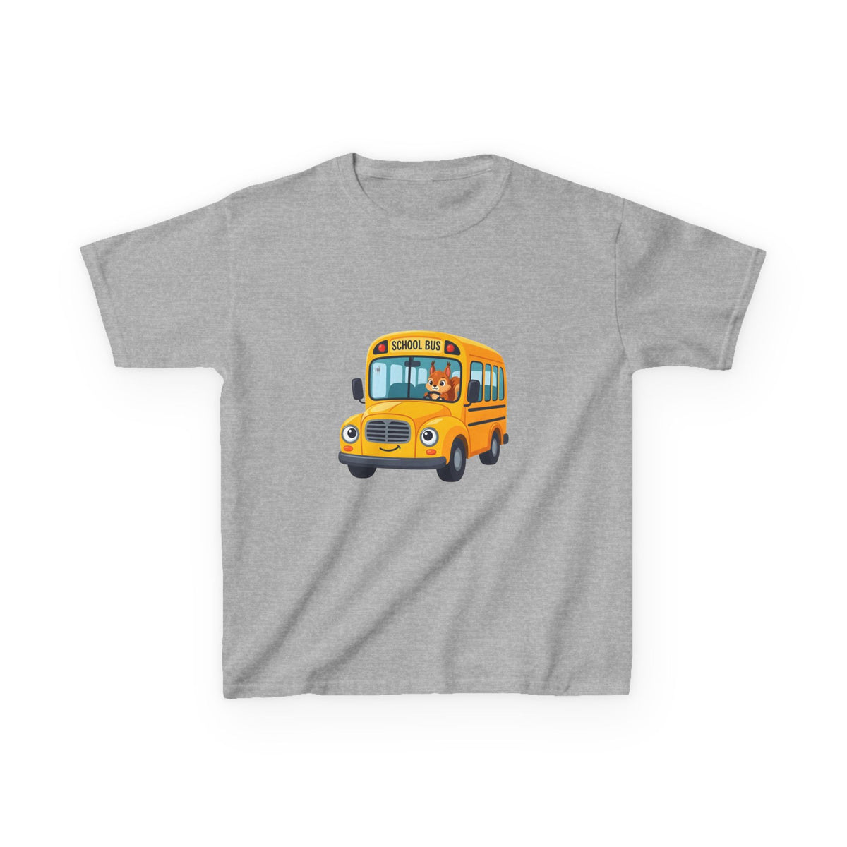 Kids School Bus T-Shirt - Cute Squirrel Driving Cartoon Tee | Back to