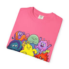 Unisex Garment-Dyed T-Shirt - Diverse Emotional Cartoon Creatures